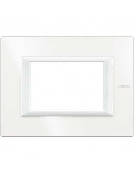 Bticino Axolute Placca 3 Moduli Bianco Monochrome HA4803HD-BTI HA4803HD-BTicino