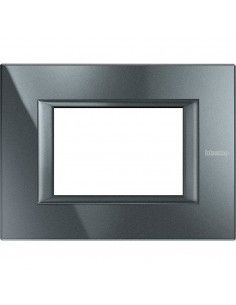 Placca Bticino Axolute 3 Moduli Antracite Monochrome HA4803HS-BTI HA4803HS-BTicino