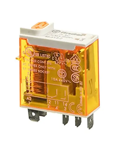 Relè Miniatura FINDER 4 Contatti NA 24V AC Con LED - 6A Per Quadri Elettrici E Impianti Industriali - 4