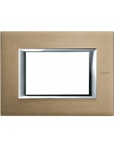 Bticino Axolute Placca 3 Moduli Titanio Spazzolato HA4803NX-BTI HA4803NX-BTicino