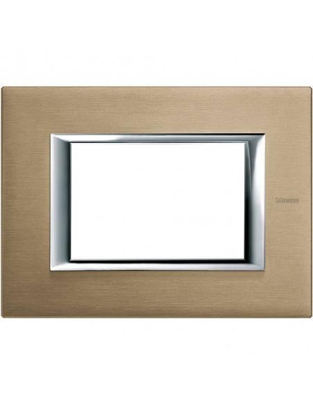 Bticino Axolute Placca 3 Moduli Titanio Spazzolato HA4803NX-BTI HA4803NX-BTicino