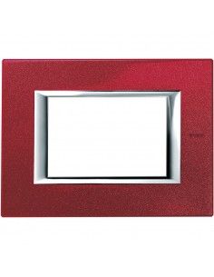 BTicino HA4803RC Axolute - placca 3 moduli rosso china-BTI HA4803RC-BTicino