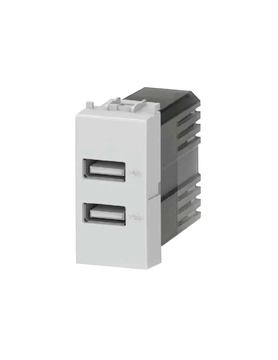 Double USB socket 4Box 2.4A for Bticino Livinglight grey 4B.NT.USB.24 ...