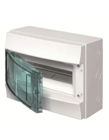 ABB gray wall-mounted switchboard with 12 IP65 modules and 65P12X12 ...