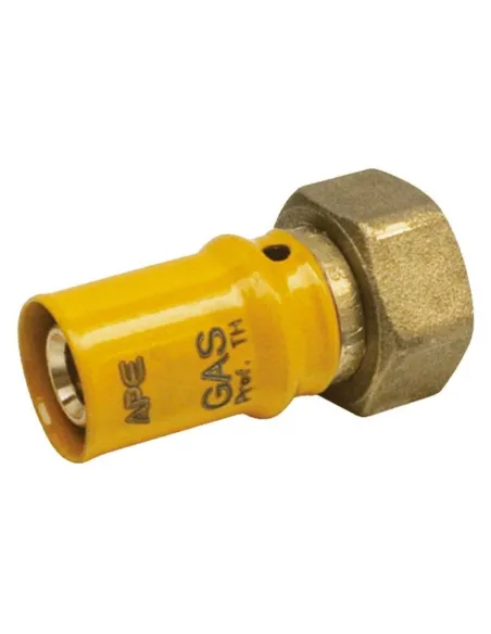 Raccordo a tee f-f-f 3/4'' in ottone giallo - acqua e gas