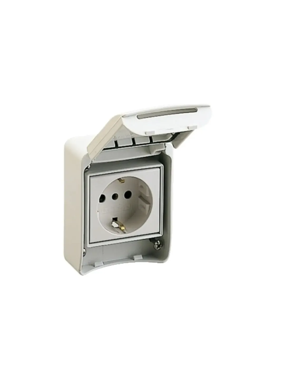 Presa Schuko Monoblocco Simon 31 – Colore Avorio – 87x87 Mm, Con Sicurezza E Morsetti A Vite – 31472