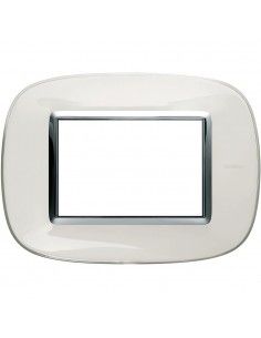BTicino HB4803DB Axolute - placca 3 moduli bianco liquid-BTI HB4803DB-BTicino