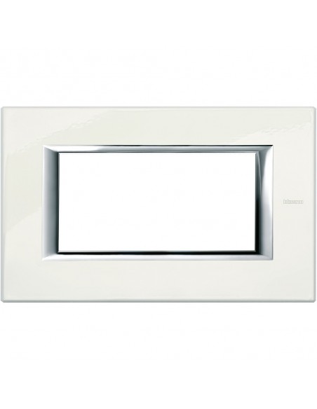 BTicino HA4804BG Axolute - placca 4 moduli bianco limoges-BTI HA4804BG-BTicino