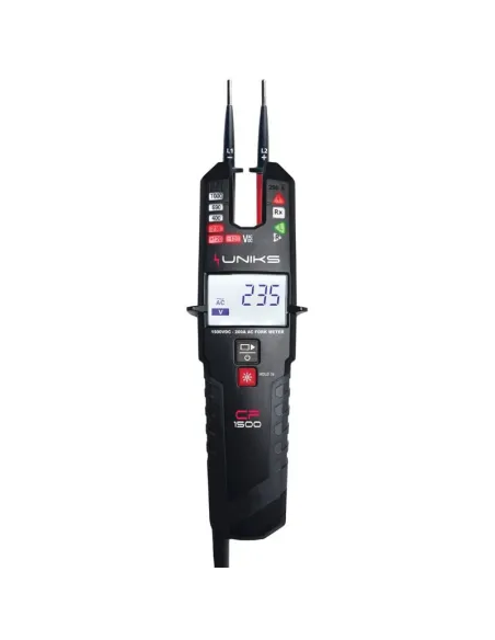 Fork clamp with multimeter Uniks 2 Poles 1500V DC CF1500