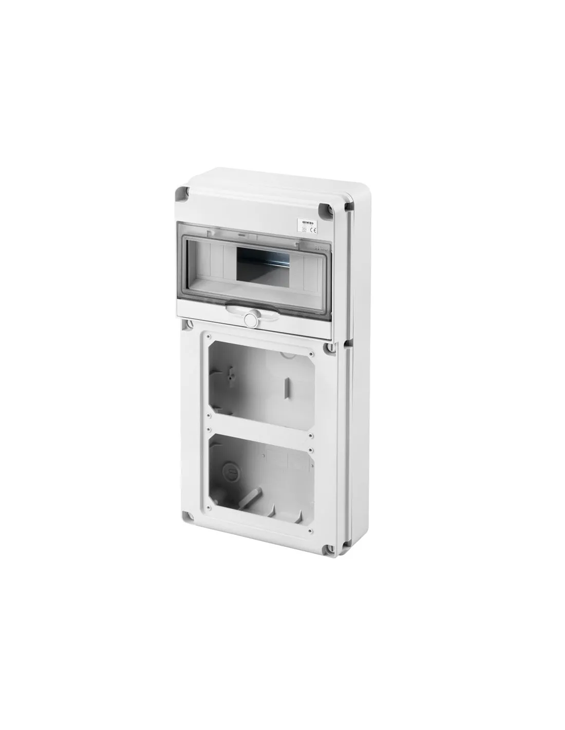 Panneau Gewiss 10 modules avec 2 brides pour prises industrielles GW68019N