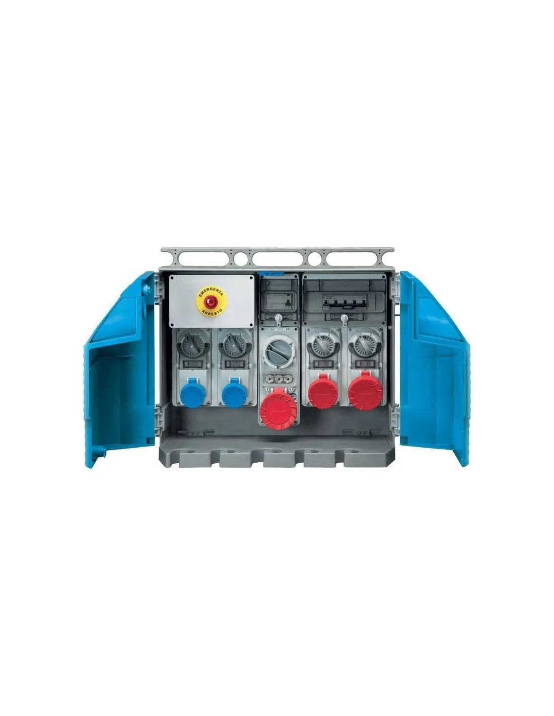 Panel with cabinet 4 Palazzoli sockets 16 kW IP65 680x585x340 604102 ...