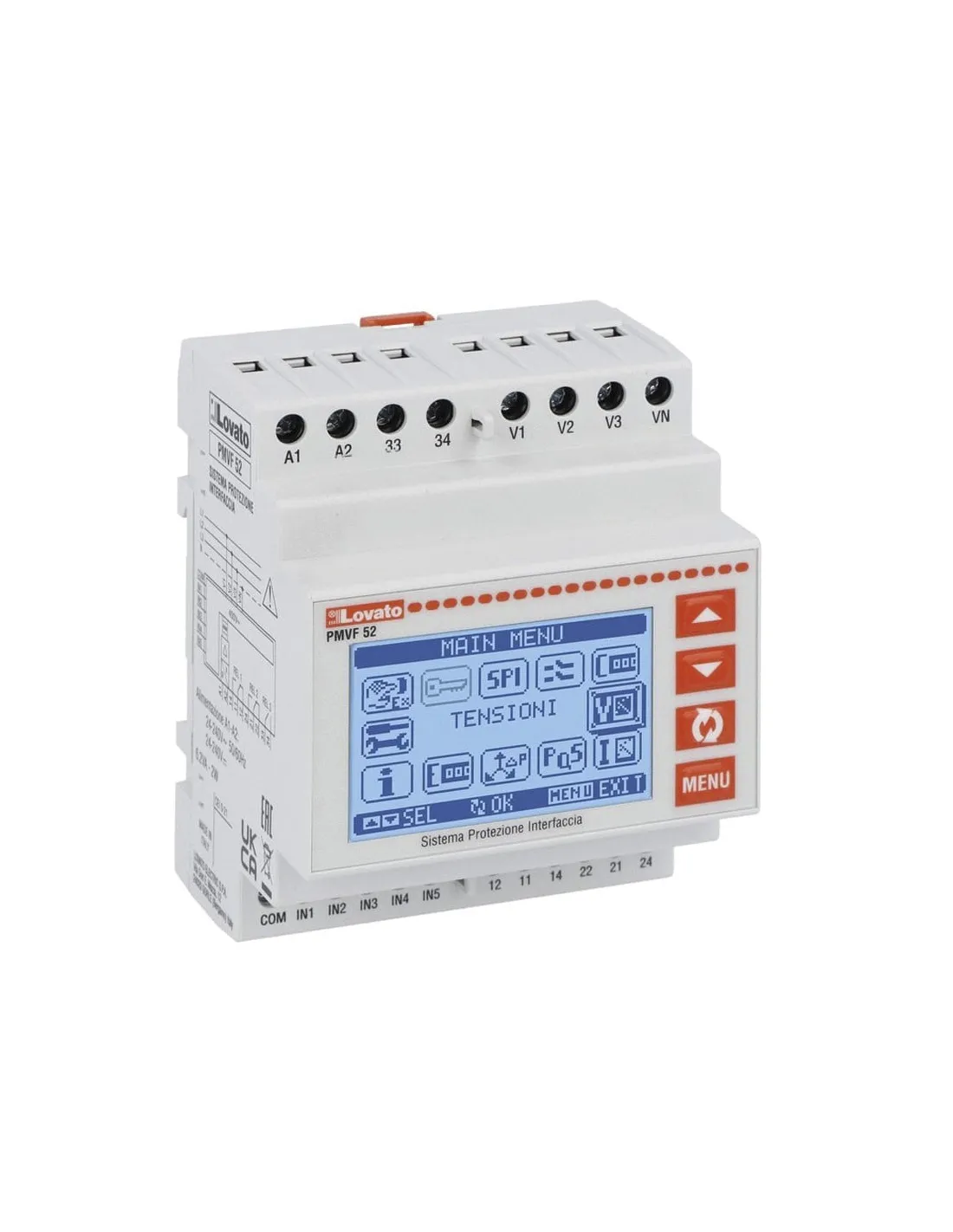 Lovato three-phase interface protection with and without neutral PMVF52 ...