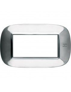BTicino HB4804AXL Axolute - placca 4 moduli inox lucido alessi-BTI HB4804AXL-BTicino