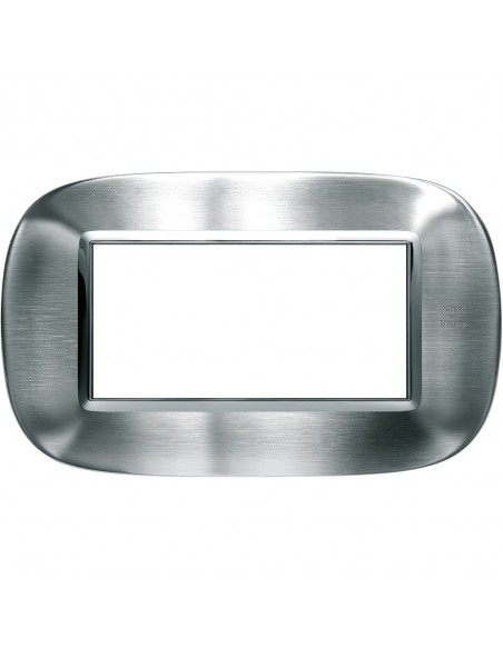 BTicino HB4804AXS Axolute - placca 4 moduli inox spazzolato alessi-BTI HB4804AXS-BTicino