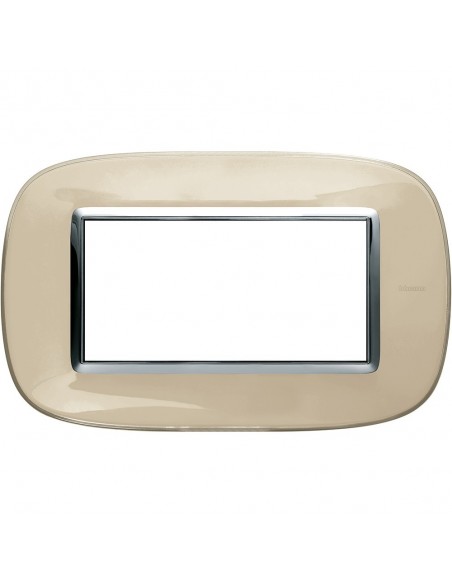 BTicino HB4804DA Axolute - placca 4 moduli avorio liquid-BTI HB4804DA-BTicino