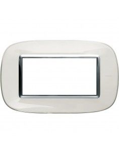 BTicino HB4804DB Axolute - placca 4 moduli bianco liquid-BTI HB4804DBX-BTicino