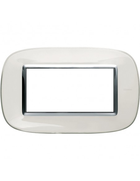 BTicino HB4804DB Axolute - placca 4 moduli bianco liquid-BTI HB4804DBX-BTicino