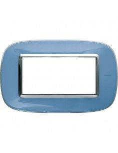 BTicino HB4804DZ Axolute - placca 4 moduli azzurro liquid-BTI HB4804DZ-BTicino