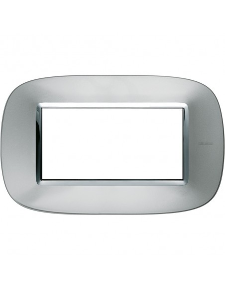 BTicino HB4804XC Axolute - placca 4 moduli alluminio axolute-BTI HB4804XC-BTicino