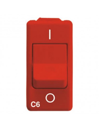 Gewiss GW20454 System - interruttore magnetotermico rosso 1P+N 6A