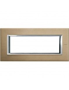 Bticino Axolute Placca 6 Moduli Titanio Spazzolato HA4806NX-BTI HA4806NX-BTicino