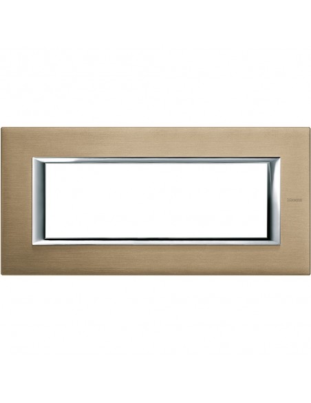 Bticino Axolute Placca 6 Moduli Titanio Spazzolato HA4806NX-BTI HA4806NX-BTicino