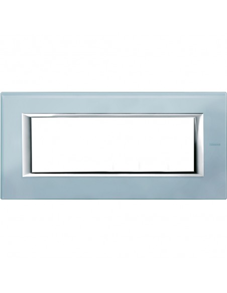 BTicino HA4806VZS Axolute - placca 6 moduli colore azzurro sera-BTI HA4806VZS-BTicino