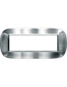 BTicino HB4806AXS Axolute - placca 6 moduli inox spazzolato alessi-BTI HB4806AXS-BTicino