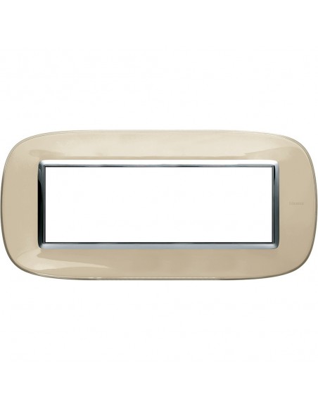 BTicino HB4806DA Axolute - placca 6 moduli avorio liquid-BTI HB4806DA-BTicino