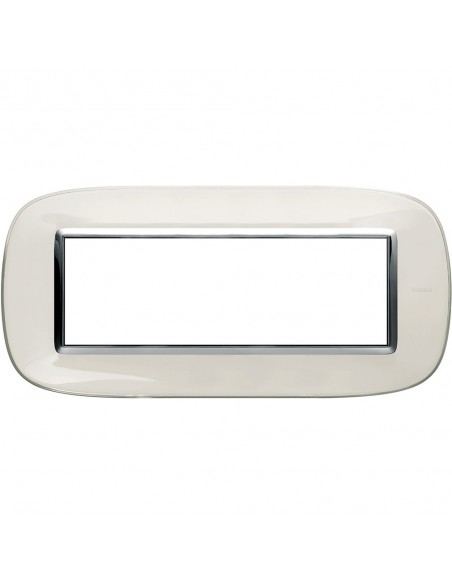 BTicino HB4806DB Axolute - placca 6 moduli bianco liquid-BTI HB4806DB-BTicino