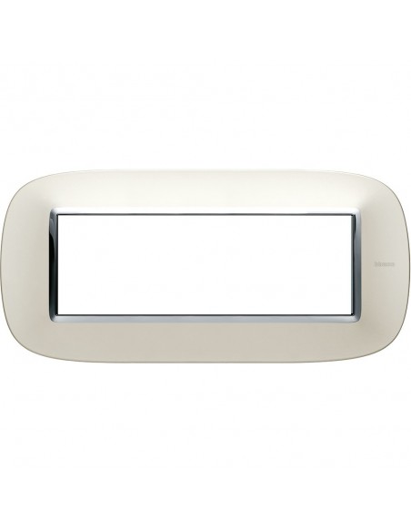 BTicino HB4806SAN Axolute - placca 6 moduli argento satinato-BTI HB4806SAN-BTicino