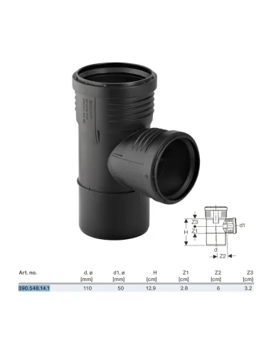 Geberit Curva 30° PP Silent: gomito per tubi PP Silent
