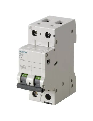 SIEMENS - Interruttore magnetotermico 400 V 6 kA, a 2 poli, B, 32 A, P=70 mm SIEMENS - Interruttore magnetotermico 400 V 6 kA, a 2 poli, B, 32 A, P=70 mm