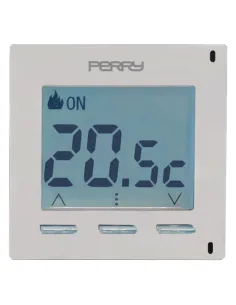 Perry 1TMTE077 Termostato Elettronico Modulare 2 DIN – 0/+60°C, Sonda Remota, LED Guasto E Relè – Per Frigoriferi E Serre