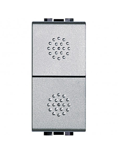 Doppio pulsante Bticino Livinglight 1P 16A grigio Tech NT4036-BTI NT4036-BTicino