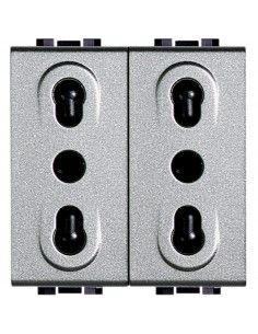 BTicino NT4180/2 LivingLight - presa duplex-BTI NT4180/2-BTicino