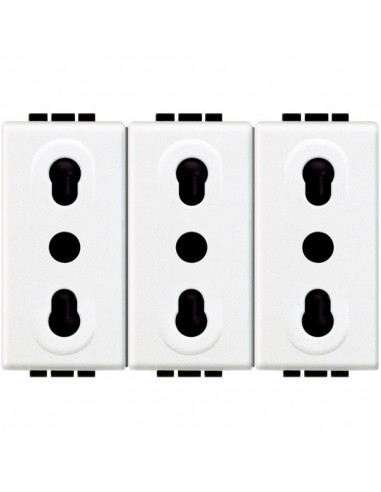 BTicino N4180/3 LivingLight - triplex socket | Elettroclick