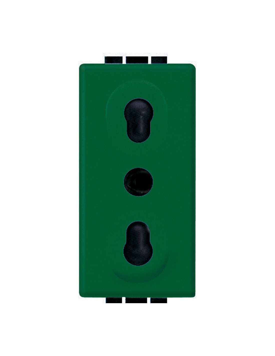 BTicino L4180V LivingLight - green two-way socket | Elettroclick