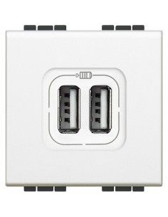 BTicino N4285C2 LivingLight - caricatore USB doppio-BTI N4285C2-BTicino
