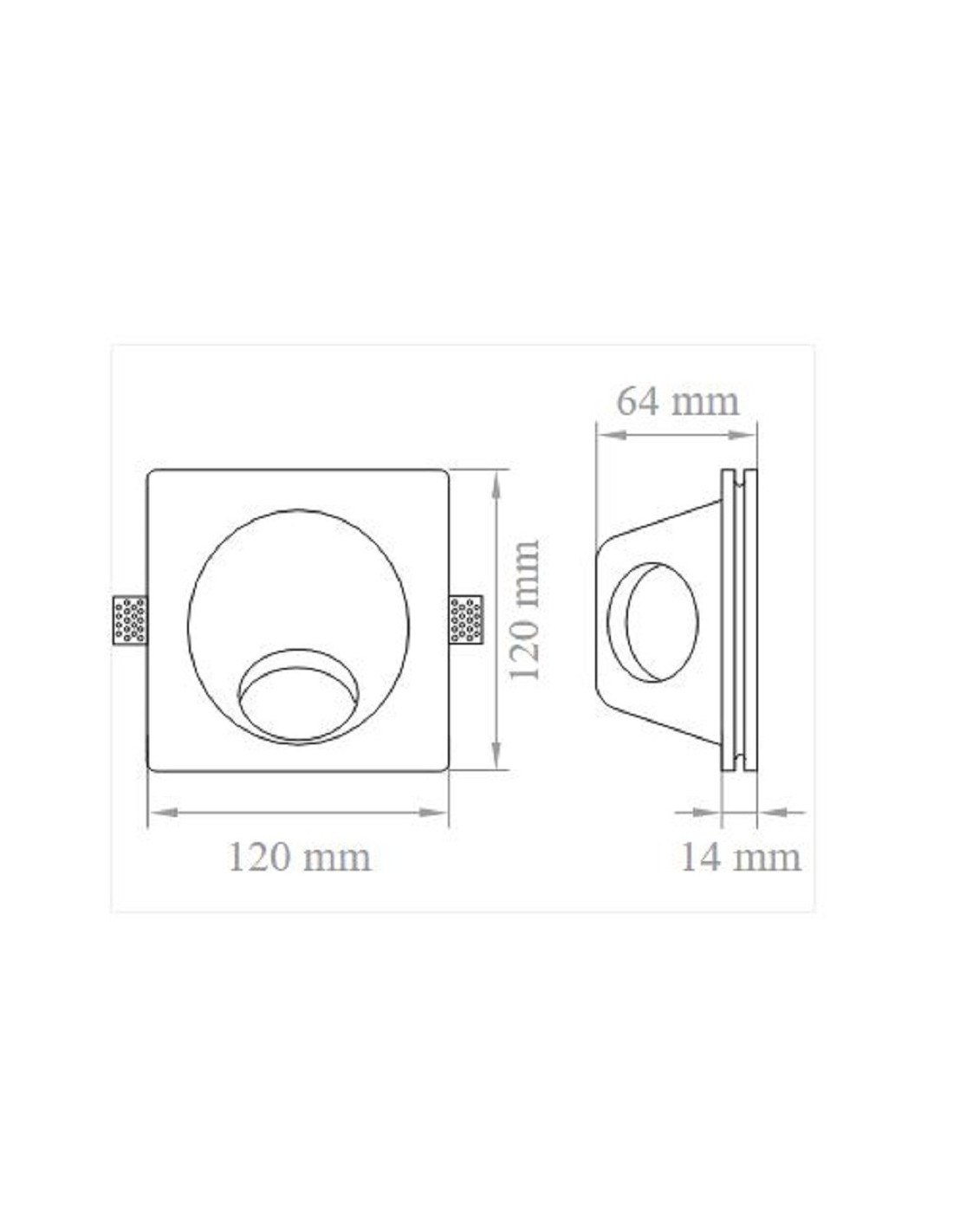 Lampo DIKCGIRD SALE Recessed Plaster Spotlight GU10 Lampo DIKCGIRD SALE Recessed Plaster Spotlight GU10