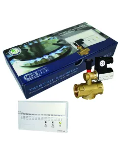 Kit GAS Metano 3/4″ (TWIST) con Rilevatore e Elettrovalvola - ORBIS OB515234-ORB OB515234-Orbis