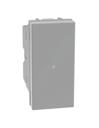 Bticino MatixGO Unipolar Axial Lightable Switch 10A Grey