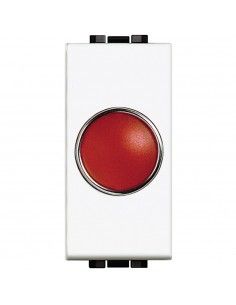 LivingLight Bianco - portalampada con diffusore rosso