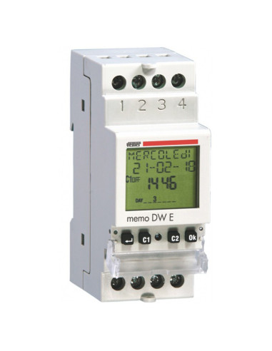 Interruttore orario con periodicità Vemer Memo DW E VP871800