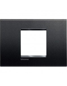 BTicino LNA4819AR LivingLight - placca 2 moduli centrati antracite-BTI LNA4819AR-BTicino