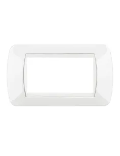 Bticino Living International placca 4 moduli quadra bianca L4804BI-BTI L4804BI-BTicino