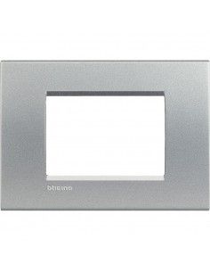 Bticino Livinglight placca 3 moduli quadra grigio tech LNA4803TE-BTI LNA4803TE-BTicino