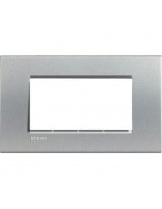 Bticino Livinglight placca 4 moduli quadra grigio tech LNA4804TE-BTI LNA4804TE-BTicino