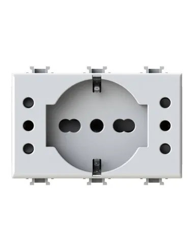 4box Bitappo Presa Da Incasso Bipasso 10/16A Con Spellacavo Integrato - Compatibile Bticino Matix, Bianco - 6