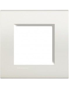 Bticino Livinglight placca 2 moduli quadra bianca LNA4802BI-BTI LNA4802BI-BTicino